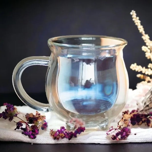 Clear Double Walled Cauldron Glass Mug | Cup