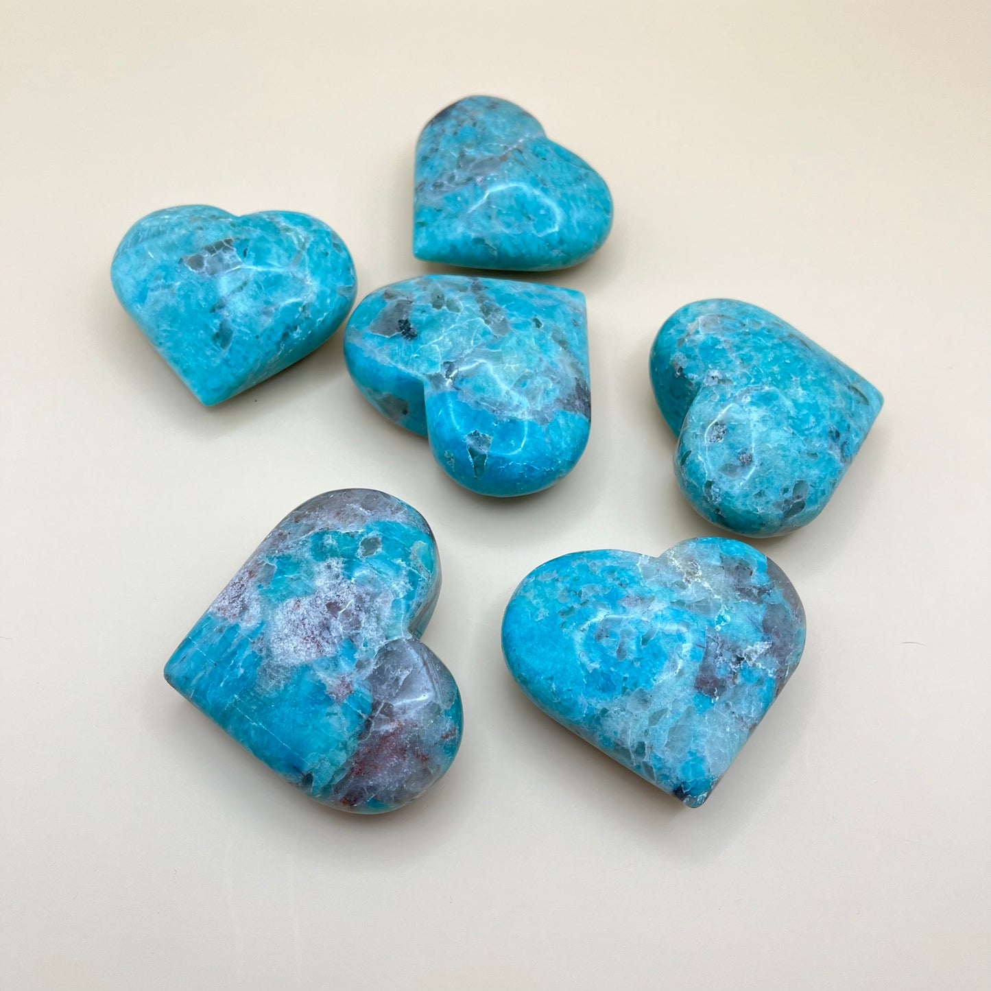 Amazonite x Smoky Quartz  | Large Heart Carving