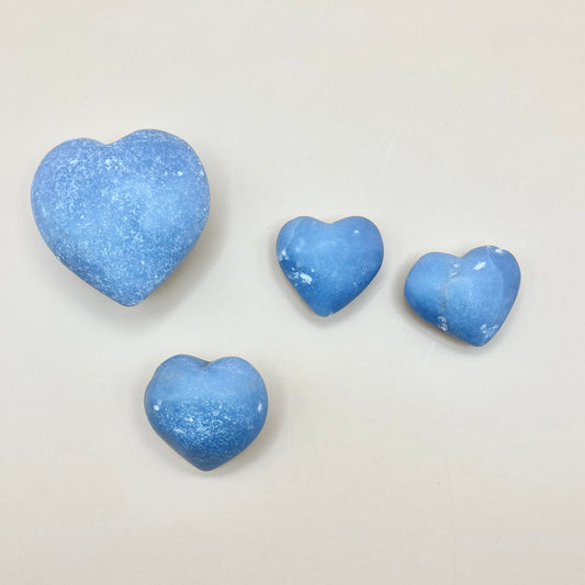 Angelite | Mat Heart Carving